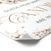 Winter Schattige Polar Beer Raad hoeveel Snoepjes Poster (Hoek)