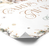 Winter Schattigee Polar Beer Kaarten en geschenken Poster (Hoek)