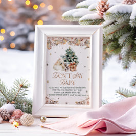 Winter Schattigee Polar Beer Zeg niet Baby Game Poster