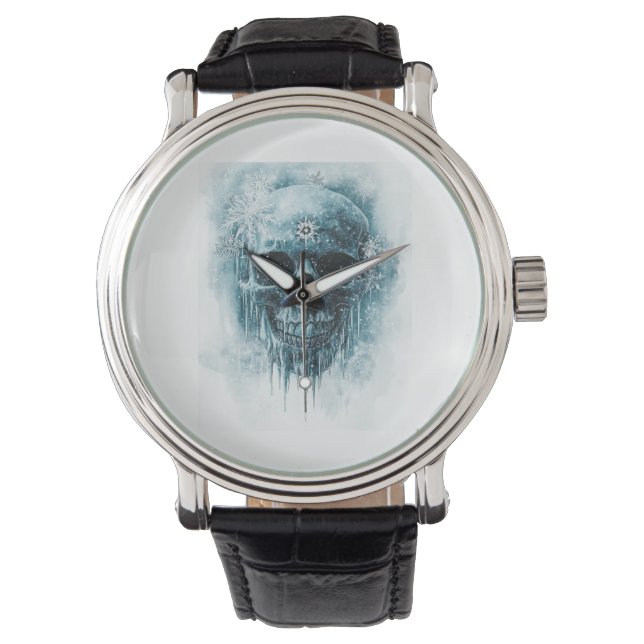 Winter Schedel Vorst Horloge (Voorkant)