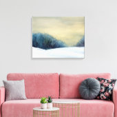 Winter schemer kunst schilderij canvas afdruk (Insitu (Woonkamer))
