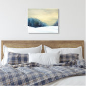 Winter schemer kunst schilderij canvas afdruk (Insitu (Slaapkamer))