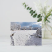 winter schilderachtig langs vijver en bossen van s briefkaart (Staand voorkant)