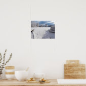 winter schilderachtig langs vijver en bossen van s poster (Keuken)