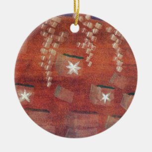 Winter, schilderij keramisch ornament