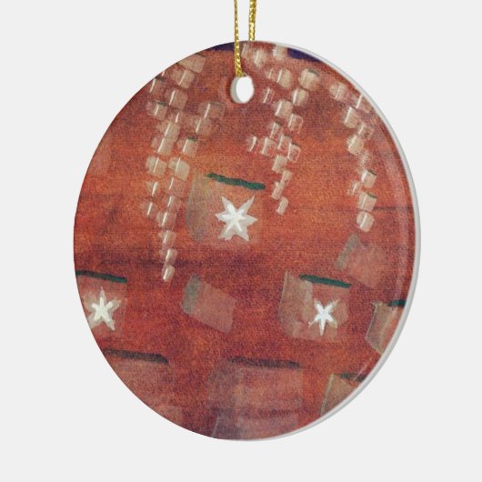 Winter, schilderij keramisch ornament (Links)