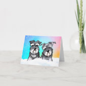 Winter Schnauzer Blank Kaart (Voorkant)
