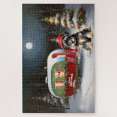 Winter Schnauzer Caravaan Kerstavontuur Legpuzzel (Verticaal)