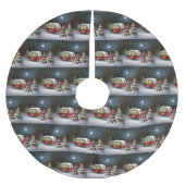 Winter Schnauzer Caravan Kerstavontuur Kerstboom Rok (Voorkant)