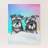Winter Schnauzer Legpuzzel (Verticaal)
