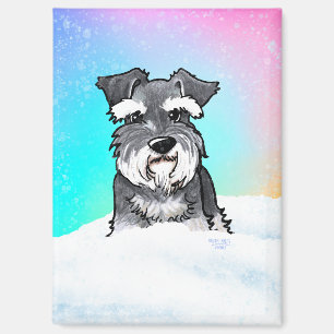 Winter Schnauzer Magneet