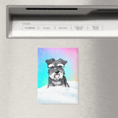 Winter Schnauzer Magneet (Insitu (Vaatwasser))