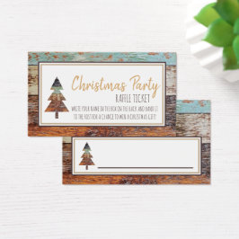 Winter Schuur, Kerst Tombola Ticket Visitekaartje