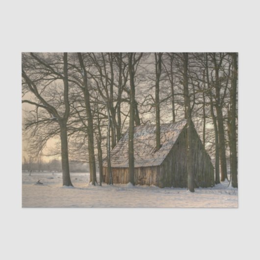 Winter Schuur Tissue Papier (Voorkant)