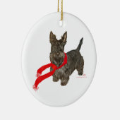 Winter Scottie in Wam Scarf Keramisch Ornament (Rechts)