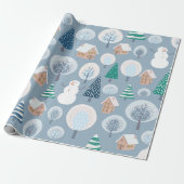 Winter seamless pattern with abstract flat handdra cadeaupapier (Uitgerold)