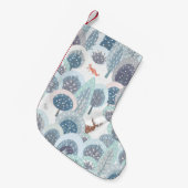Winter seamless pattern with abstract flat handdra kleine kerstsok (Voorkant (Hangend))