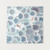 Winter seamless pattern with abstract flat handdra wandkleed (Voorkant (horizontaal))