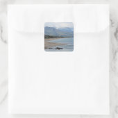 Winter Seascape-Stickers Vierkante Sticker (Tas)
