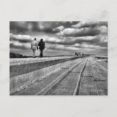 Winter Seaside Stroll, Fine Art Briefkaart (Voorkant)