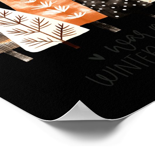 Winter Season Simple Ne Trees  Poster (Hoek)