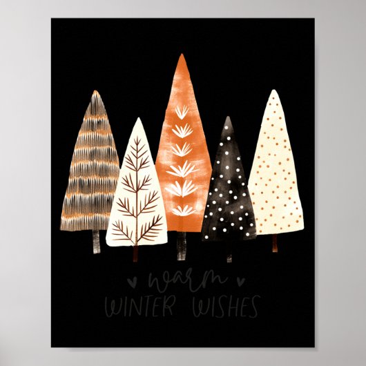 Winter Season Simple Ne Trees  Poster (Voorkant)
