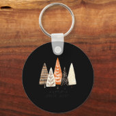 Winter Season Simple Ne Trees  Sleutelhanger (Voorkant)