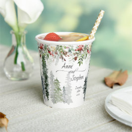 Winter Season Weddenschap Woodland Paper cup Papieren Bekers