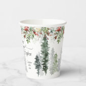 Winter Season Weddenschap Woodland Paper cup Papieren Bekers (Links)