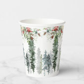 Winter Season Weddenschap Woodland Paper cup Papieren Bekers (Rechts)