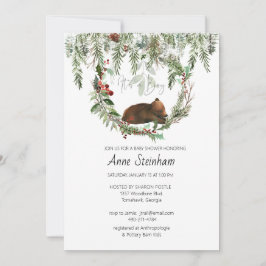 Winter Seizoen Baby Jongen Douche Kaart