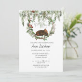 Winter Seizoen Baby Jongen Douche Kaart (Staand voorkant)