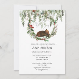 Winter Seizoen Baby Jongen Douche Kaart