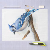 Winter Seizoen Blauwe Jay Vogel Tissuepapier (Craft)
