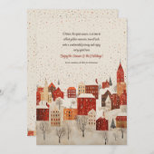 Winter Seizoen Vakantie Kaart (Voorkant / Achterkant)