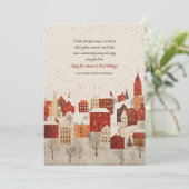 Winter Seizoen Vakantie Kaart (Staand voorkant)