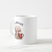 Winter Seizoen warme chocolade Koffiemok (Voorkant links)