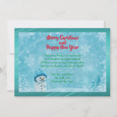 Winter Seizoenen Groeten Kerstfeest Nieuwjaar Foto Feestdagenkaart (Achterkant)