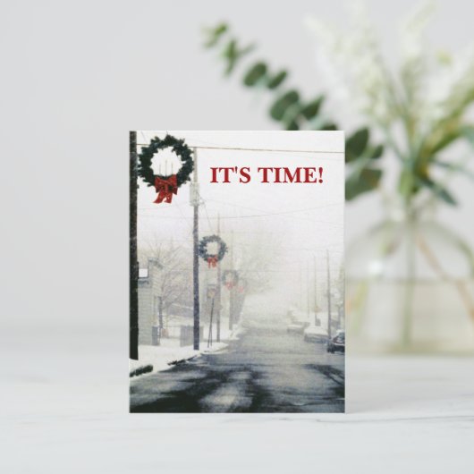 Winter Seizoensbevorderingen Benoemingsherinnering Briefkaart (Staand voorkant)