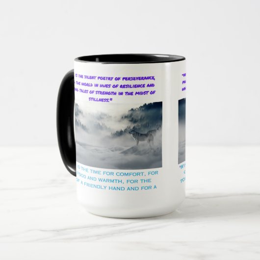 winter seizoensgebonden comfort mok (Voorkant links)