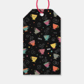 Winter seizoensgebonden theefeest dank u gestapeld cadeaulabel (Achterkant)