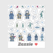 Winter Seizoensgebonden Vinyl Sticker (3" x 3") Co (Vel)