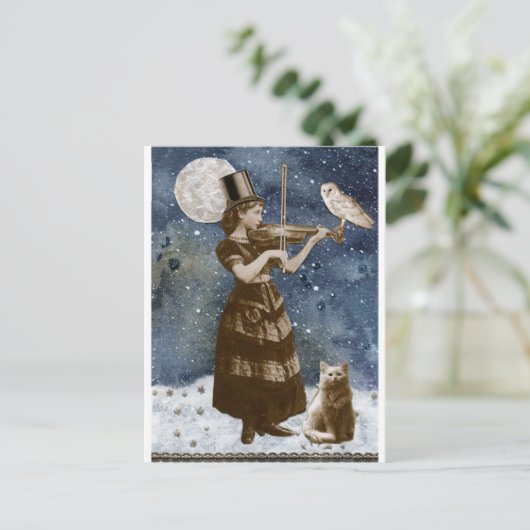 Winter Serenade Holiday Card Briefkaart (Staand voorkant)