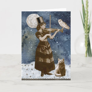 Winter Serenade Holiday Card Feestdagen Kaart