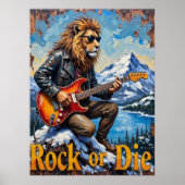 Winter Serenade: Lion's Glacier Grind Poster (Voorkant)