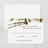 Winter Sereniteit Trouwreactiekaart RSVP Kaartje (Voorkant / Achterkant)