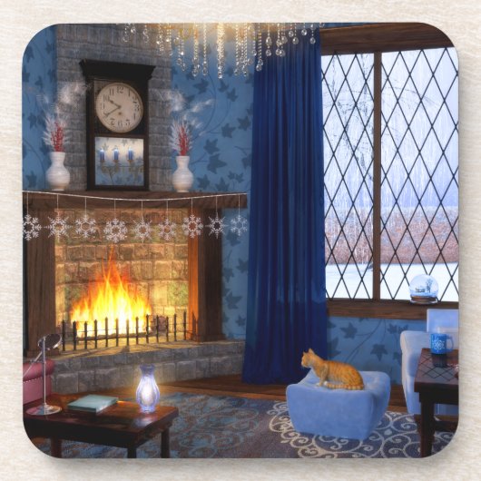 Winter Serenity Cork Onderzetter (Voorkant)