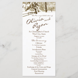Winter Serenity Country Wedding Programmakaart