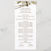 Winter Serenity Country Wedding Programmakaart (Achterkant)