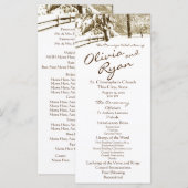 Winter Serenity Country Wedding Programmakaart (Voorkant / Achterkant)